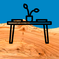 Кухонные столы из цельного массива дерева