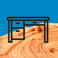 Письменный стол из массива дерева